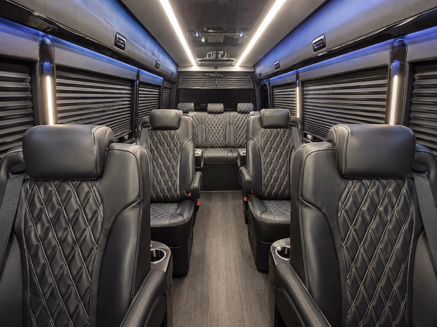 wedding guest sprinter van shuttles from hotel blocks to ceremony and reception venues in tacoma